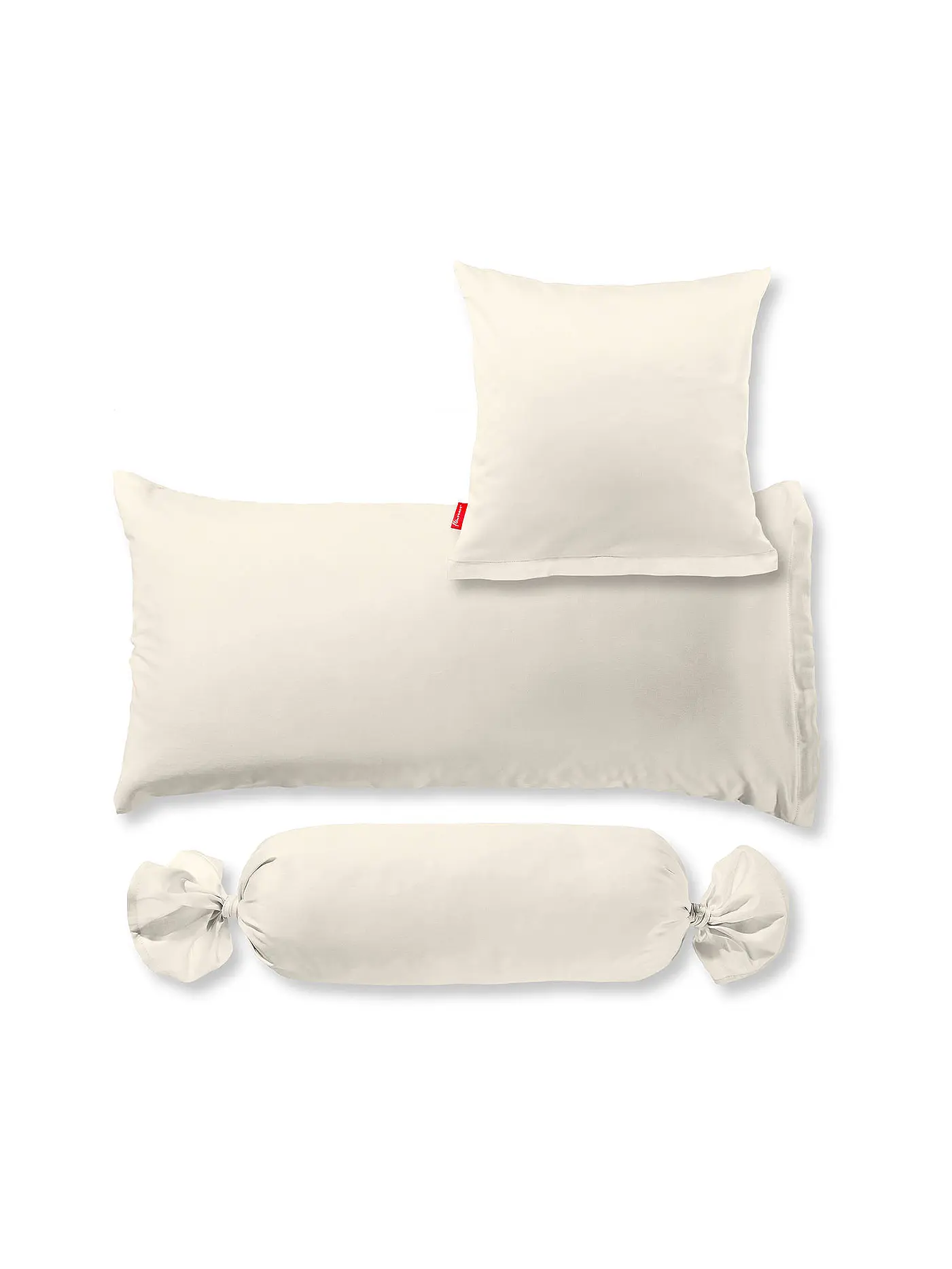 FLEURESSE | Satin Kissenbezug Royal Uni 2er 40x80cm Creme | 